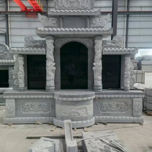 柳州 芝麻灰高档墓碑，土墓，可定制
