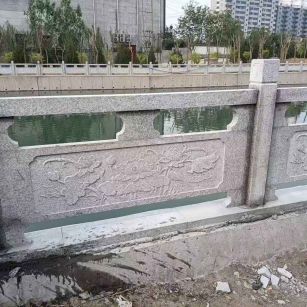 柳州 芙蓉白大花桥梁、河道，石材栏杆、围栏、护栏