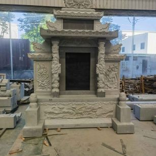 柳州 芝麻灰高档墓碑、土墓，一套也支持定做