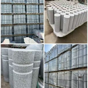 柳州 芝麻白花岗岩挡车柱、隔离柱多少钱