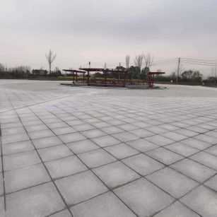 柳州 芝麻白火烧面-公园广场地铺效果