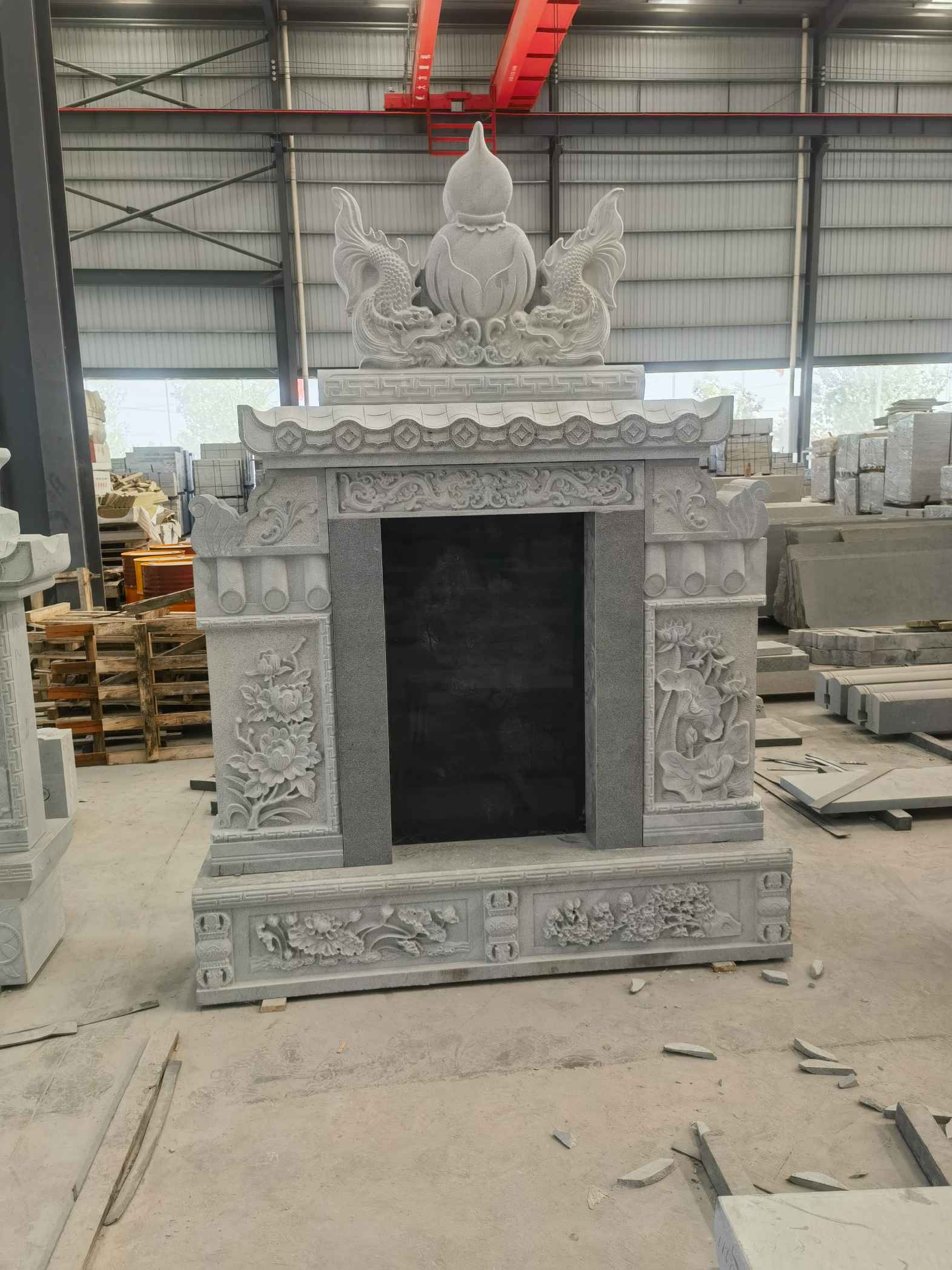 柳州 芝麻灰高档墓碑、土墓，一套也支持定做